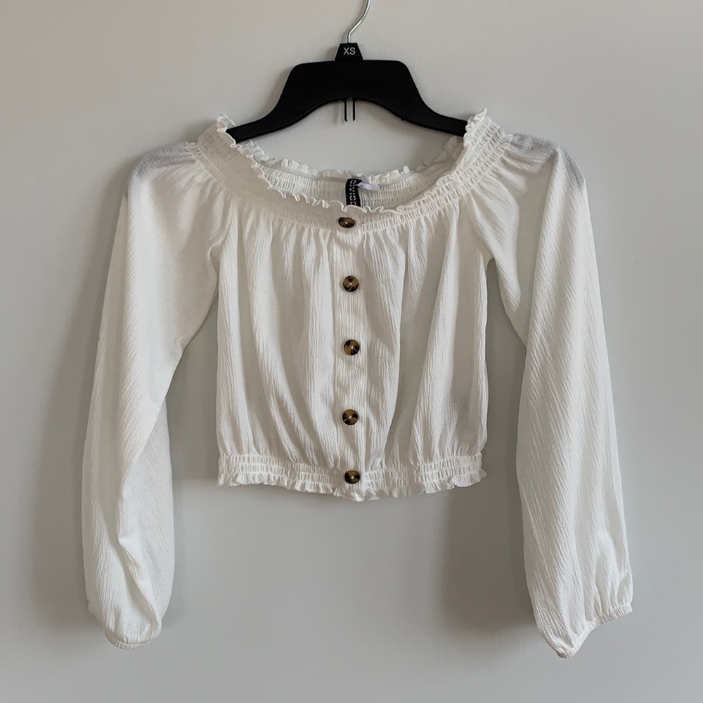 H&M smocked crop top